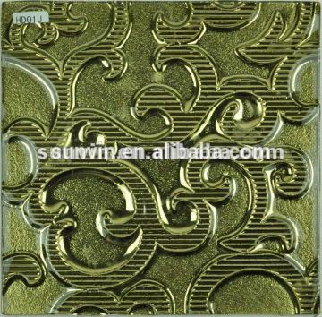 Gold color self adhesive glass tile with good prices
