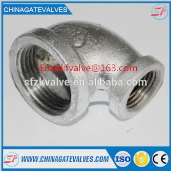 malleable iron pipe fitting 90 degree solid corner elbow