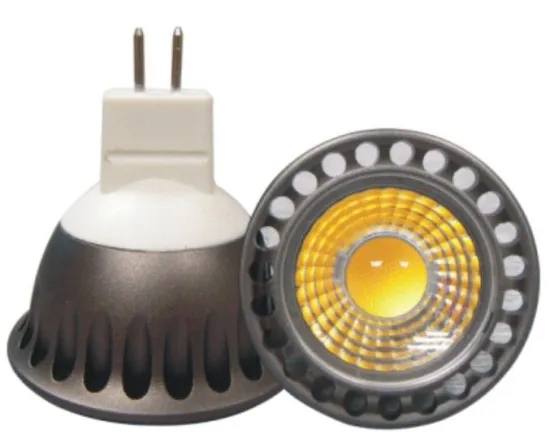 60hz Cob 3w 12v Green Led Spot Lamp 250lm With Aluminum Housing , Mr16 Gu5.3 Spotlight