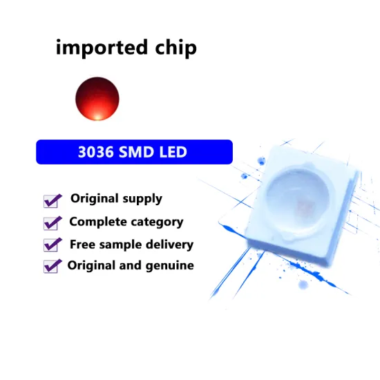 ROHS Certified High-Power SMD LED Red 0.2W-1W with 15°-90° Lens Options