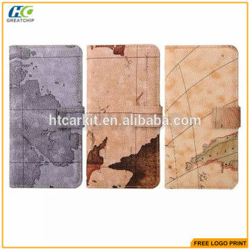 Map Design PU Leather for iPhone 6S, Wallet Stand Flip for iPhone 6S Case, Magnetic Closure Cover Skin for iphone 6s