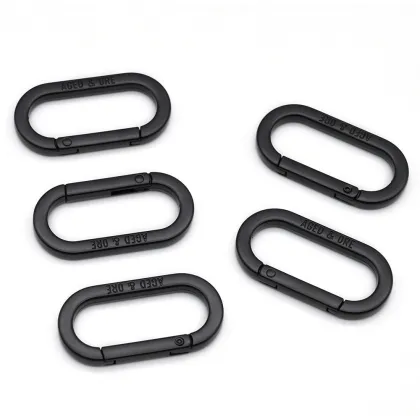 Black Runway Spring Coil Carabiner