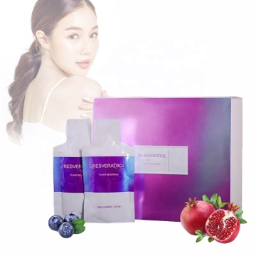 OEM/ODM Vegan Natural Mix Berries Flavor Anti-Aging Skin Whitening oral liquid 50ml Resveratrol Oral Liquid