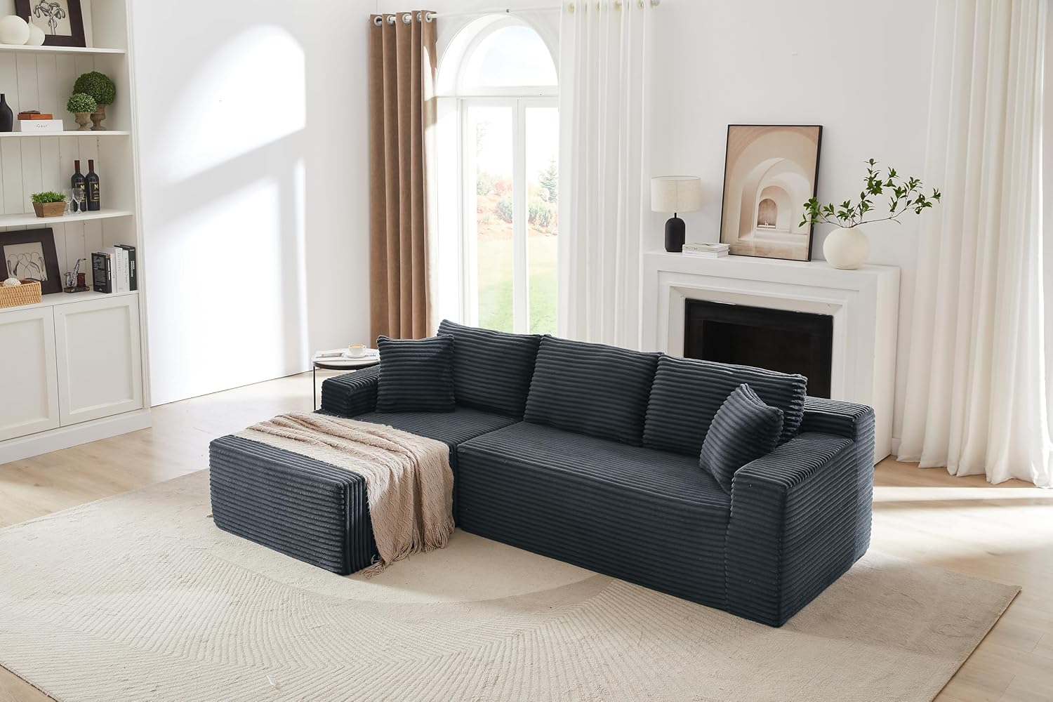 Compressible L-Shaped Sofa