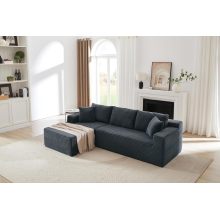 Elegant Modern Ribbed Sofa