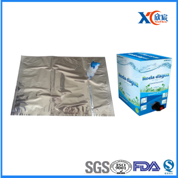 Heat sealing handle plastic tap bib bag in box