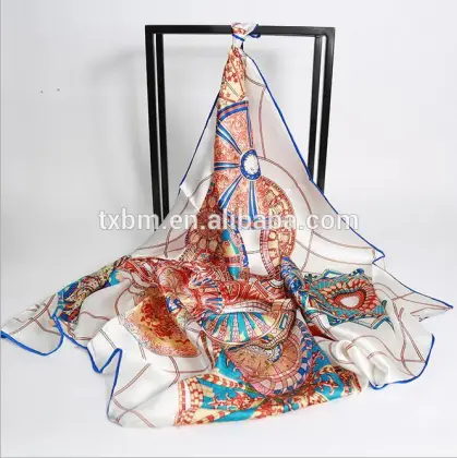 Hot Christmas gift, brand silk scarf, 2016 latest design satin scarf 14mm