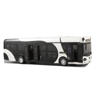 Diecast 1:42 Scale Panda Bus: A Detailed Metal Simulation Vehicle Toy with Moving Parts, Sounds, Lights, Openable Doors, and Alloy Wheels