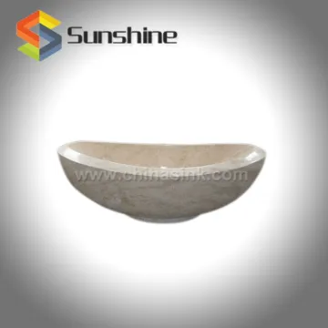 Beige Travertine Natural Stone Slipper Bathtub