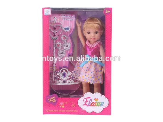 14'' ELAINE fashion doll with Crown and fashion dress 6820313