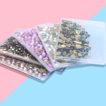 Customizable Mix Shape 120pcs/Box Non Hot Fix Glass Nail Art Stones: Perfect for Flat Back Rhinestone Nail Decoration