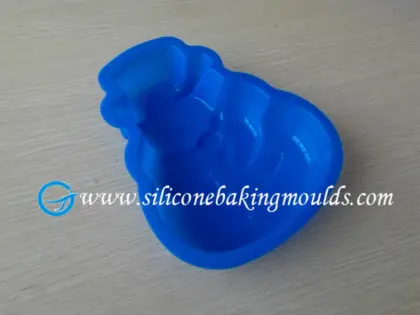 Christmas Snow Man Nonstick Blue Silicone Cake Mould For Cupcakes