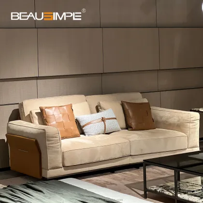 Royal Italian Nubuck Leather Sofa