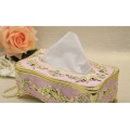 Luxury Wooden Carved Tissue Box