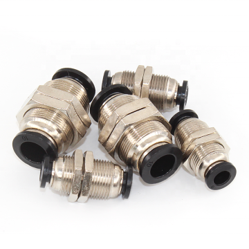 Brass Pneumatic Fitting: Straight Connector, One-Touch Union, Air Hose, and Plastic Bulkhead Fitting for Pneumatic Connection