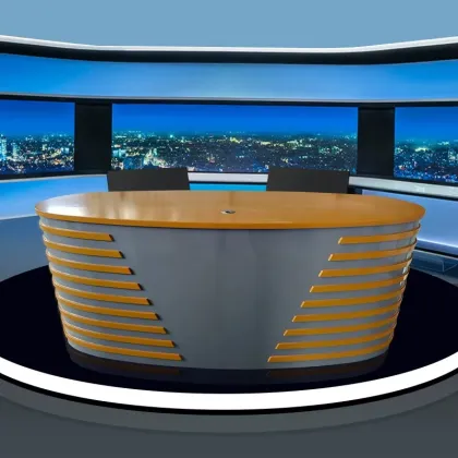 Internet Live Talk Show Broadcasting Desk