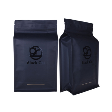 Customized Plastic Ziplock Flat Bottom Coffee Pouch