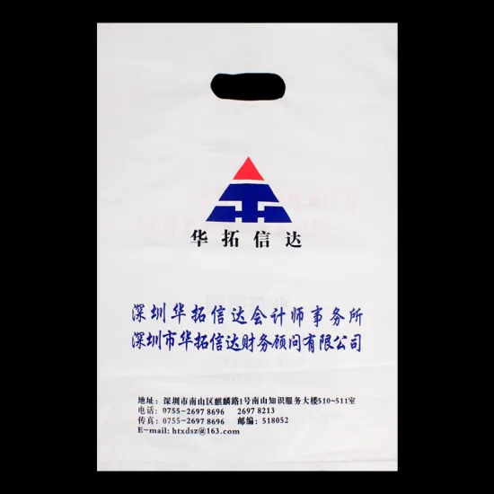 Printed Die Cut Plastic Gift Shopping Bag