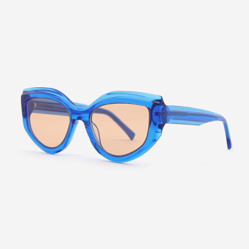 Wide butterfly and Cat-eye style Acetate Female Sunglasses