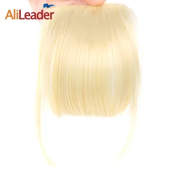 AliLeader Fashion Bangs Clip in Hair Extensions Front Neat Bang Fringe Straight Hairpiece Accessories