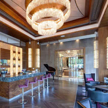 Luxury Hotel Custom Gold Crystal Circle Rings Chandelier