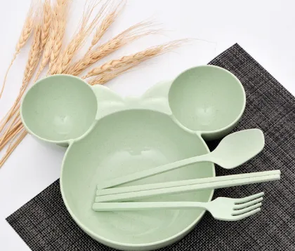 4-Pieces Minnie Mouse Shape Baby Dinnerware