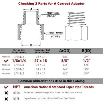 Brass connector adapter 1/2NPT 1/4NPT 1/8NPT