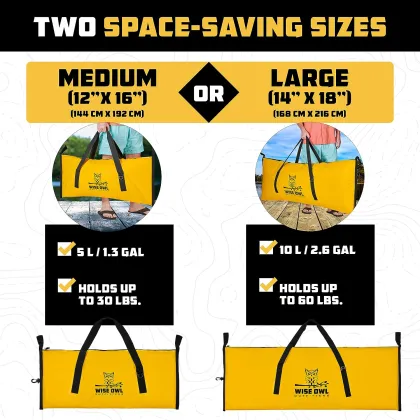 Wise Owl Outfitters Insulated Fish Bag: Leakproof Fish Cooler with Carry Handle