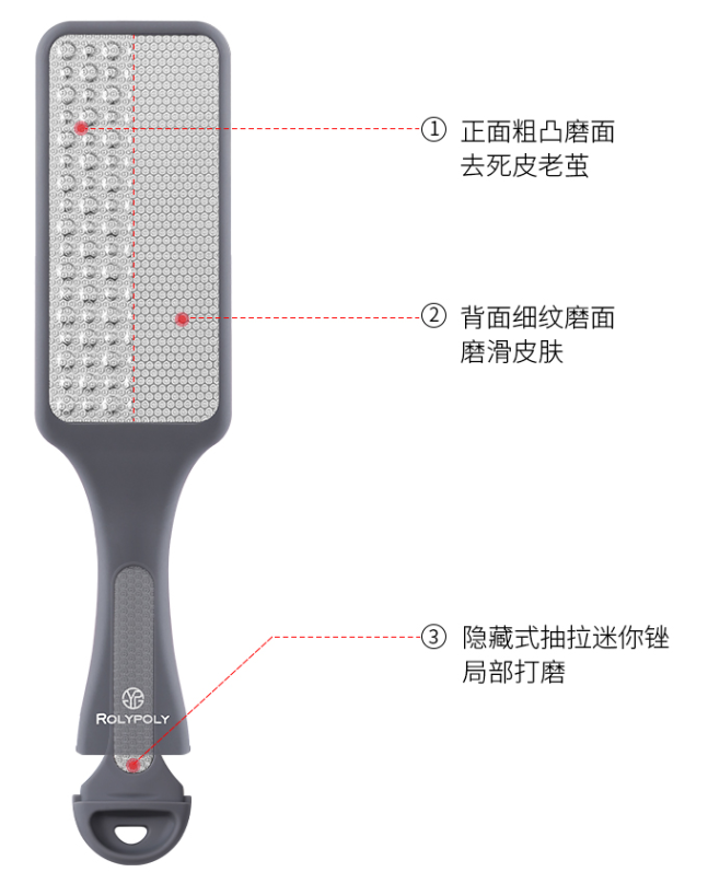 Large stainless steel Foot File