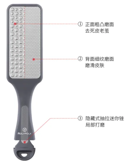 Large stainless steel Foot File