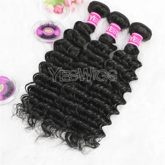Real Peruvian Human Hair Vendor Direct Factory Price Deep Wave Peruvian Human Hair Extension Bundles With Shiny Deep Curls