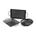 4-Piece Grilling Basket Set with BBQ Tong