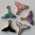 Factory Price Alloy Zinc Fish Tail Decor Fashion Enamel Earring Pendants Accessories Supply