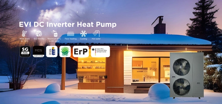 Sacon EU Standard R32 Full DC Inverter Compressor Evi Monoblock System Heat Pump Air to Water