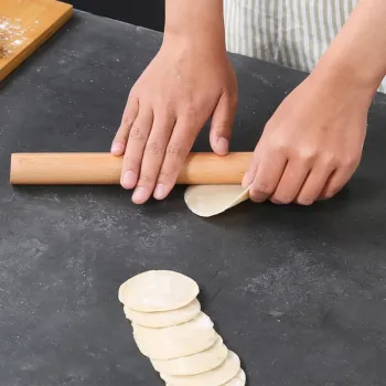Natural Wooden Rolling Pin Kitchen Solid Fondant Cake Tools Dough Dumplings Pizza Roller Home Baking Cooking Tools Accessories