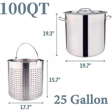 Stock de stock de acero inoxidable de 100qt