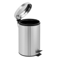 12L Mirror Finish Round Shape Foot Step Bin