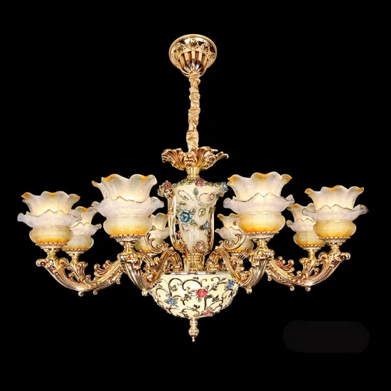 8-Head Zinc Alloy Chandelier Pendant Lighting with Crystal