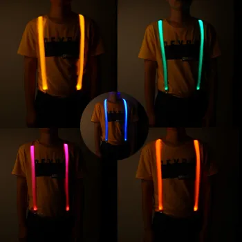 LED Light-Up Suspenders for Men and Women - Perfect for Christmas Entertainment