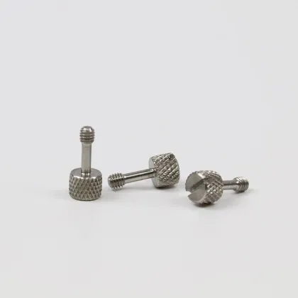 Stainless Steel Round Head Slotted Knurl Thumb Screws