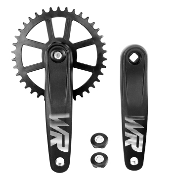ZUKKA Mountain Bike Crankset 38T Single Speed Aluminum Crank Arm for MTB