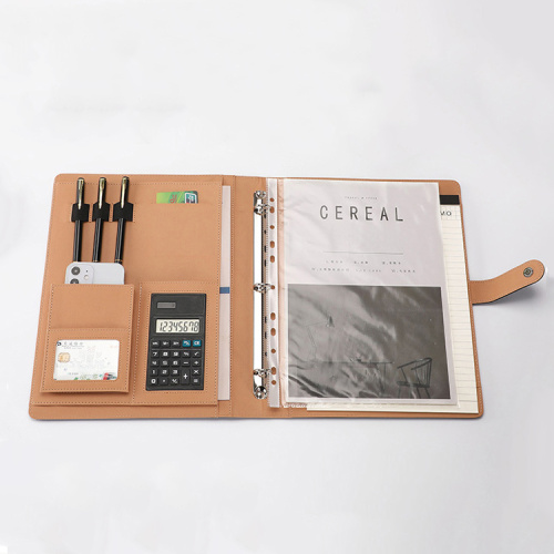 Dateiordner Lose Leaf PU A4 Business Portfolio Organizer