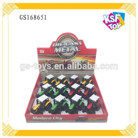 12PCS Pull Back Car Toy For Kids Farm Car Toy