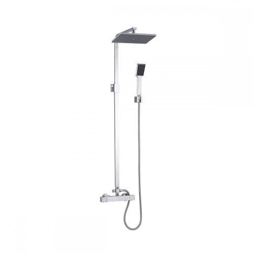 High pressure adjustable height bathroom shower column set