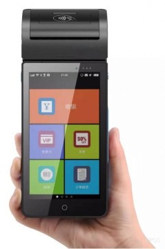 Android 5.5 inch GPRS WIFI NFC POS Machine with qr code scanner