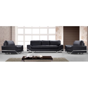 Contemporary Leather Sofa Set with Stainless steel