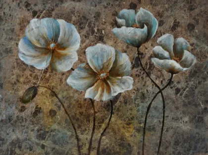 handmade still life flower oil painting