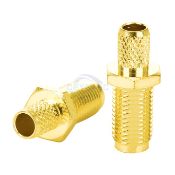 Panel Mount SMA Connector CRIMP betina untuk kabel RG58