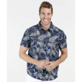 Camisa social personalizada com estampa floral de roupas masculinas