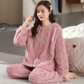 women's plush thick thermal pajamas